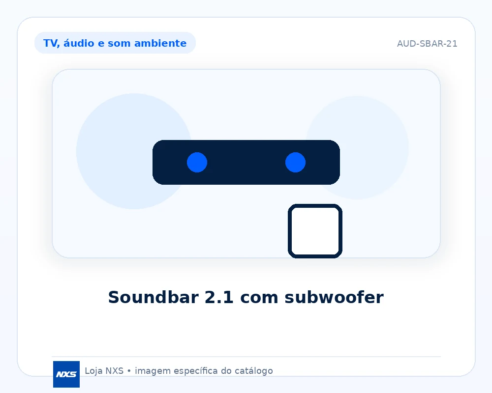 Soundbar 2.1 com subwoofer