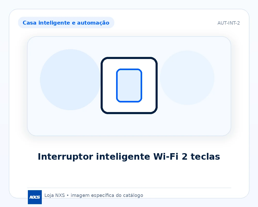 Interruptor inteligente Wi‑Fi 2 teclas