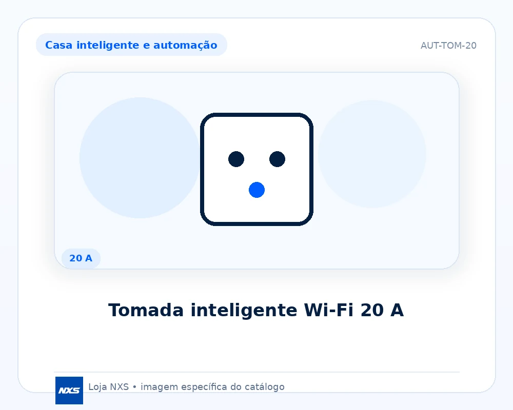 Tomada inteligente Wi‑Fi 20 A