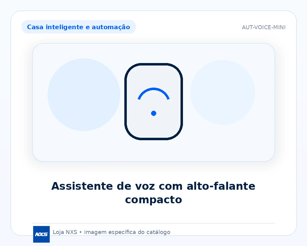Assistente de voz com alto-falante compacto