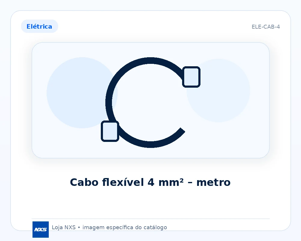 Cabo flexível 4 mm² – metro