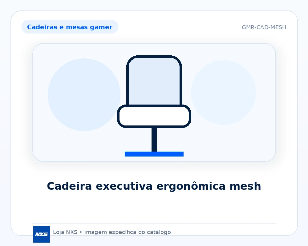 Cadeira executiva ergonômica mesh