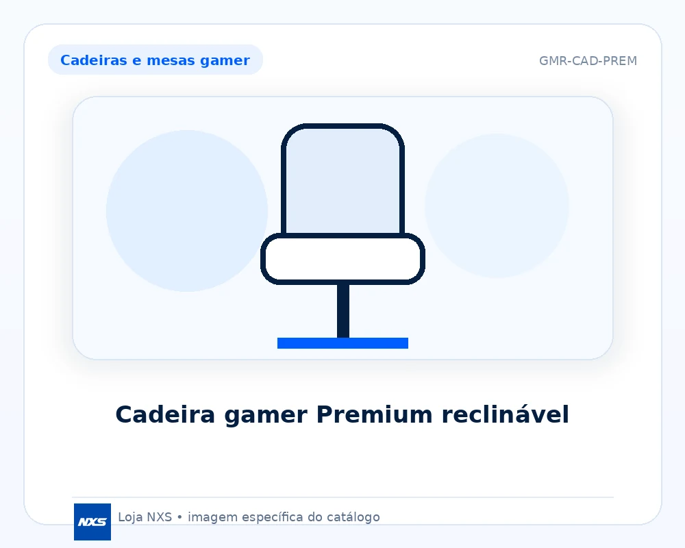 Cadeira gamer Premium reclinável