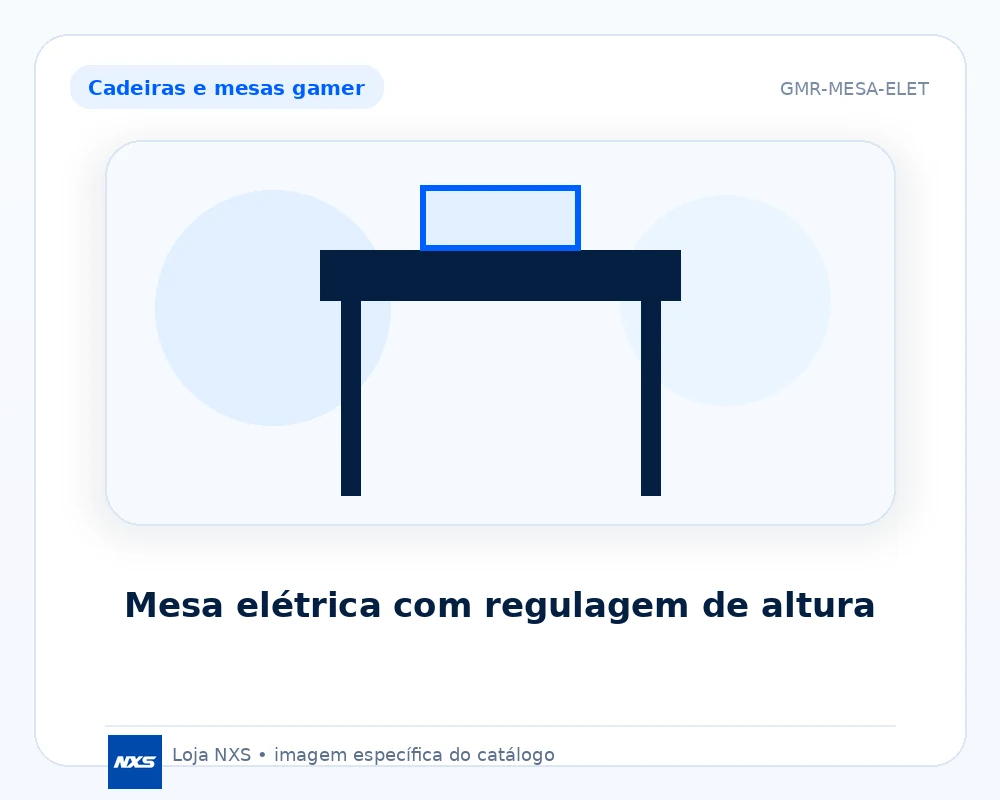 Mesa elétrica com regulagem de altura