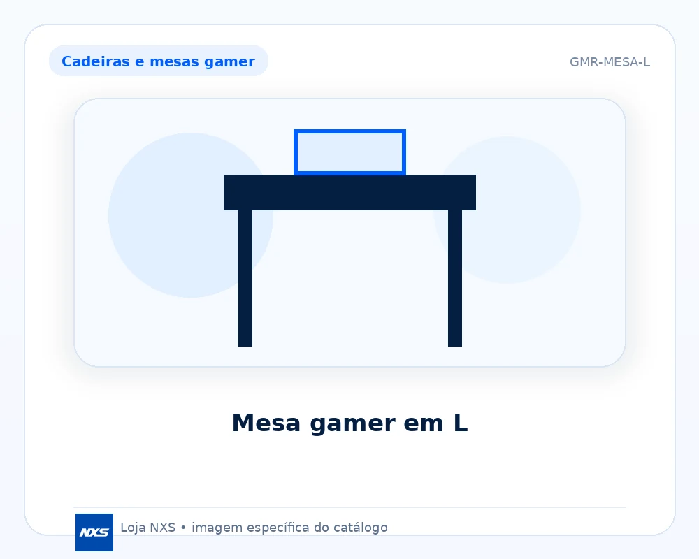 Mesa gamer em L