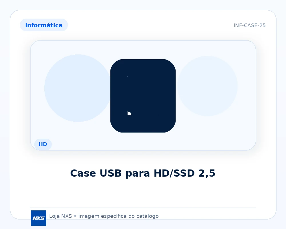 Case USB para HD/SSD 2,5