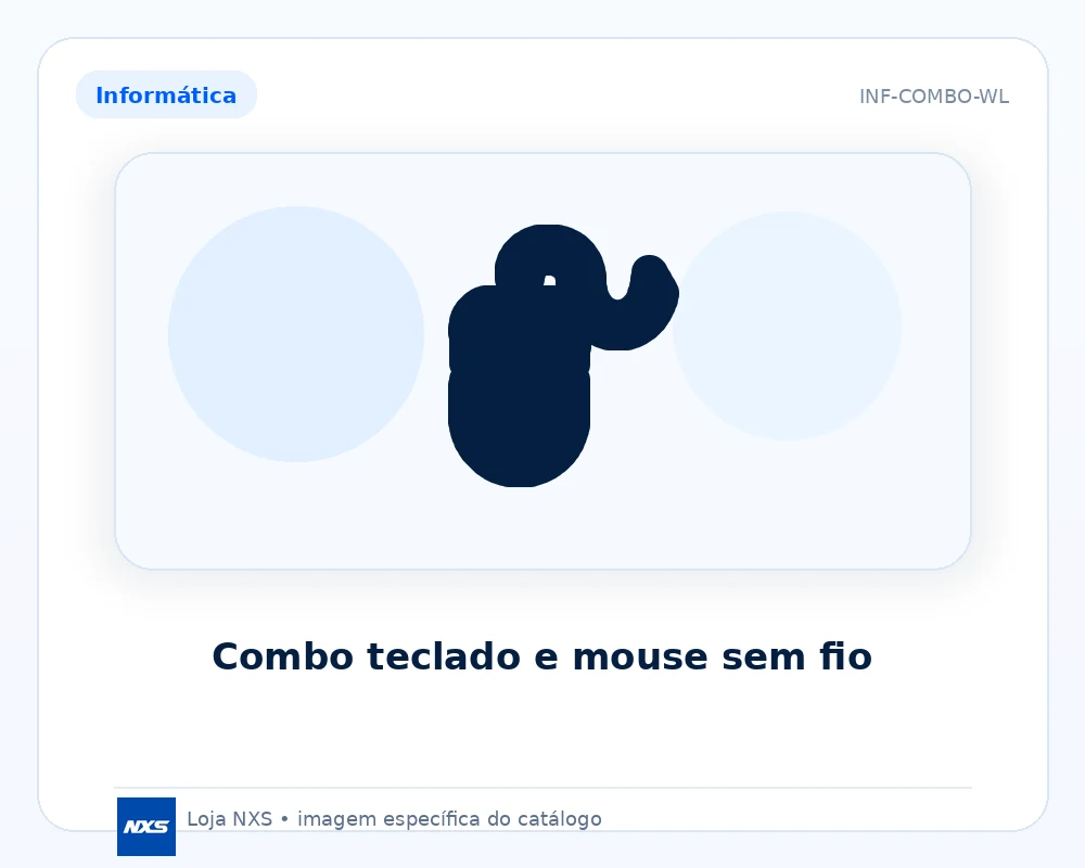 Combo teclado e mouse sem fio