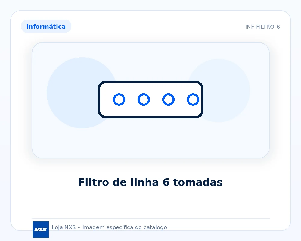 Filtro de linha 6 tomadas