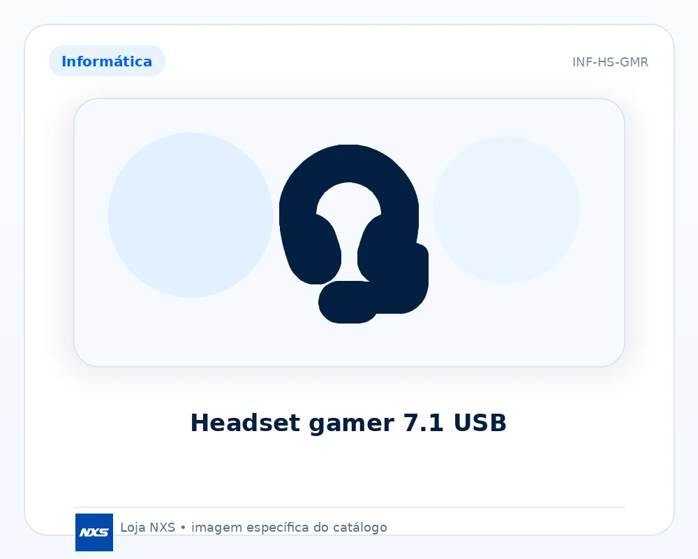 Headset gamer 7.1 USB