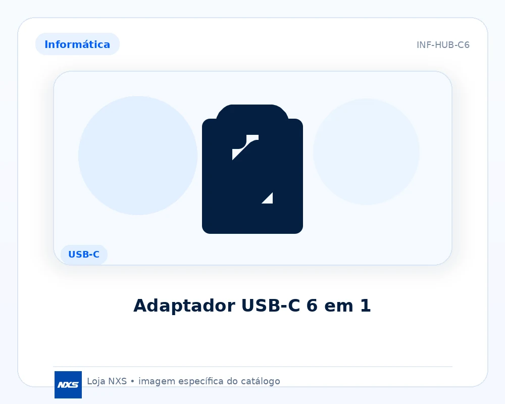 Adaptador USB-C 6 em 1