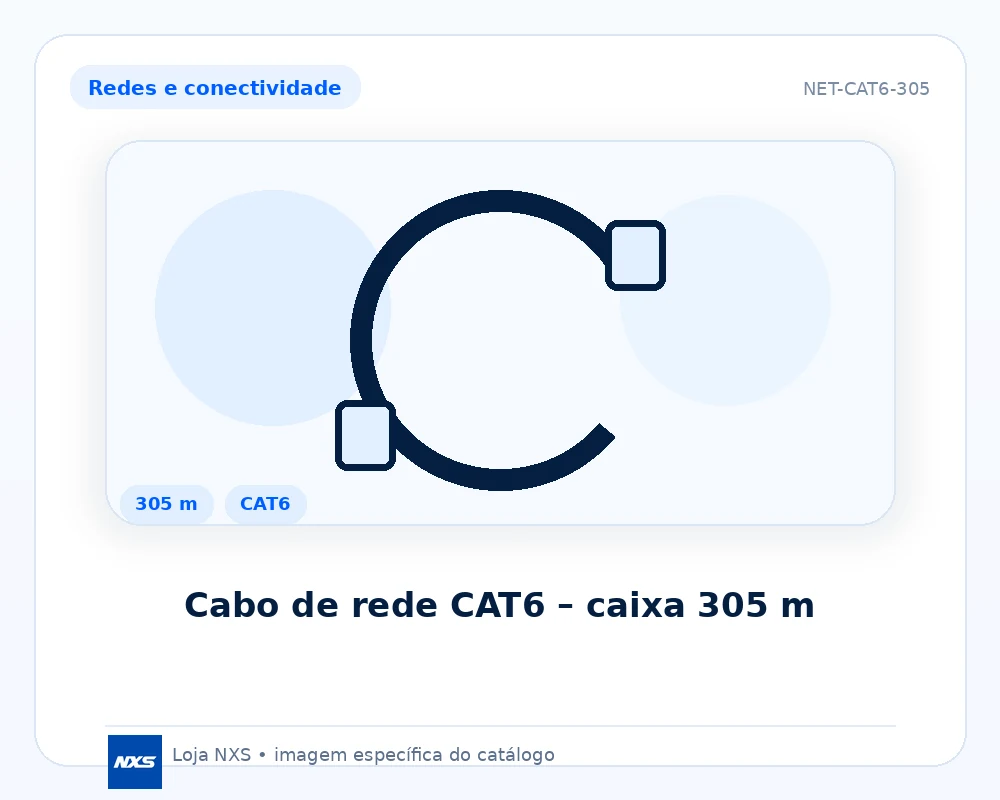 Cabo de rede CAT6 – caixa 305 m