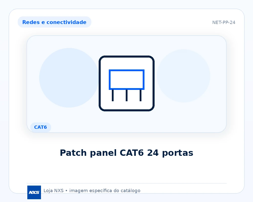 Patch panel CAT6 24 portas