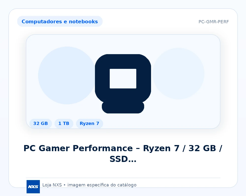 PC Gamer Performance – Ryzen 7 / 32 GB / SSD 1 TB