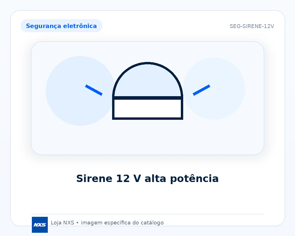 Sirene 12 V alta potência